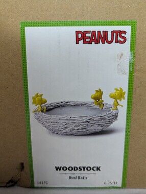 Roman 6.25" Peanuts Woodstock Bird Bath - NEW